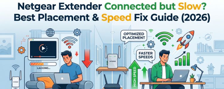 netgear extender connected but slow