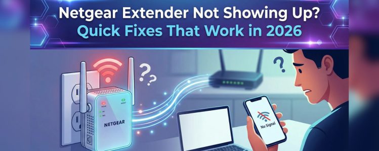 netgear extender not showing