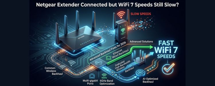 Netgear Extender Connected but WiFi 7 Speeds Still Slow? Advanced Backhaul Fixes for 2026