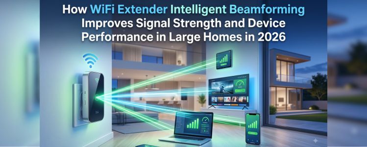 How WiFi Extender Intelligent Beamforming Improves Signal Strength and Device Performance in Large Homes in 2026